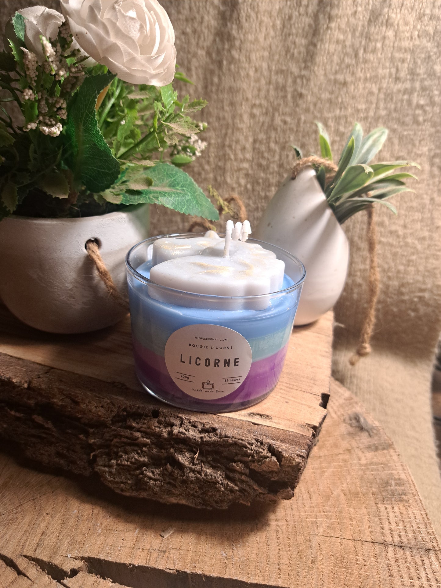 BOUGIE LICORNE ± 150G : LICORNE