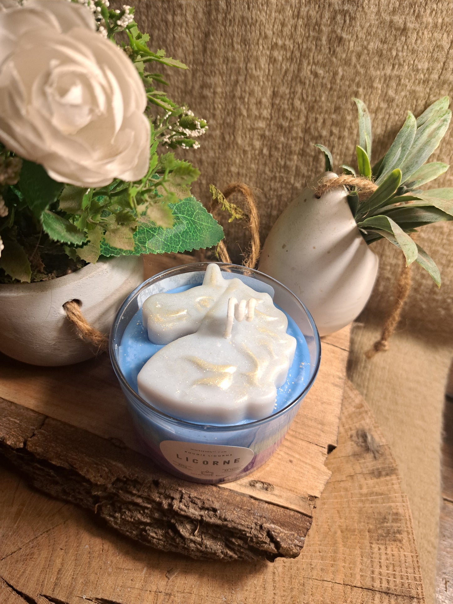 BOUGIE LICORNE ± 150G : LICORNE